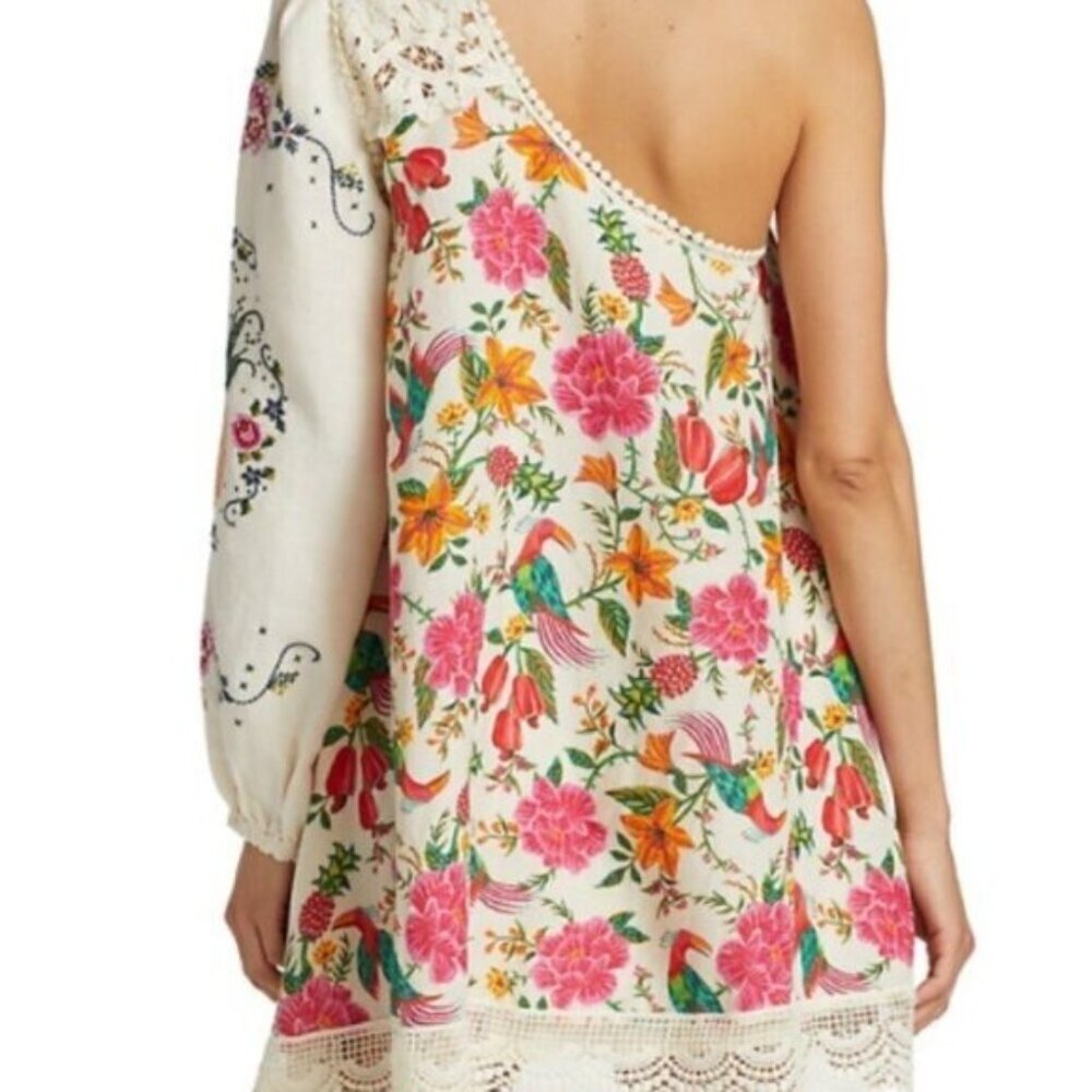Farm Rio Toucan's Garden‎ One-Shoulder Printed Dress - Size Small - Picture 5 of 7